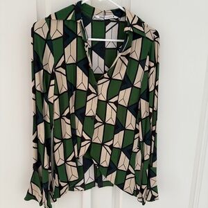 Brand New Zara Women's Print Dress Shirt